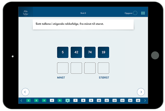 Eksempeloppgave Alle teller på iPad
